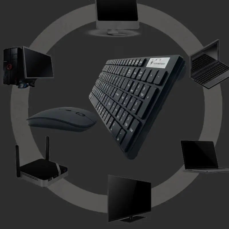

Universal Silent Ultra-thin 2.4G Wireless Keyboard and Mouse Set for Laptop PC