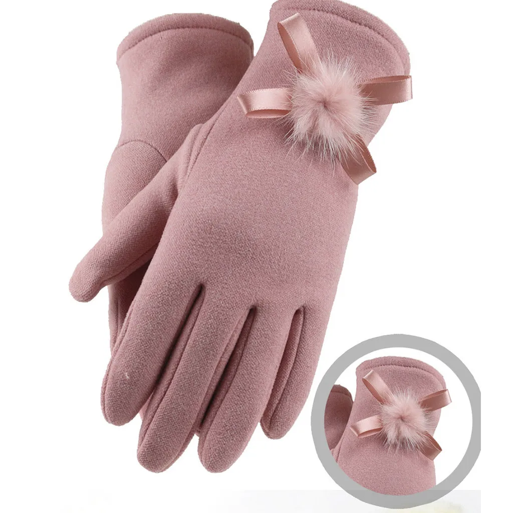 Водонепроницаемые спортивные Перчатки для вождения женские зимние Бархатные Элегантные Перчатки теплые с использованием телефона для велоспорта Перчатки для бега# YL5