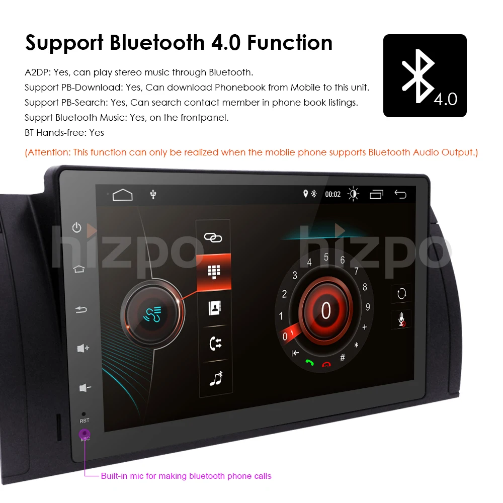 Excellent Hizpo Car Multimedia player Stereo System Android 9.0 GPS Autoradio 1 Din For BMW/E46/M3/Rover/3 Series RAM 4G WIFI FM Radio DAB 14