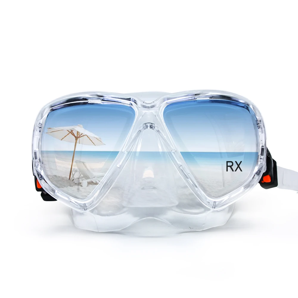 Оптическая маска для подводного плавания из закаленного стекла, корректирующие очки для подводного плавания, бифокальные очки, близорукость