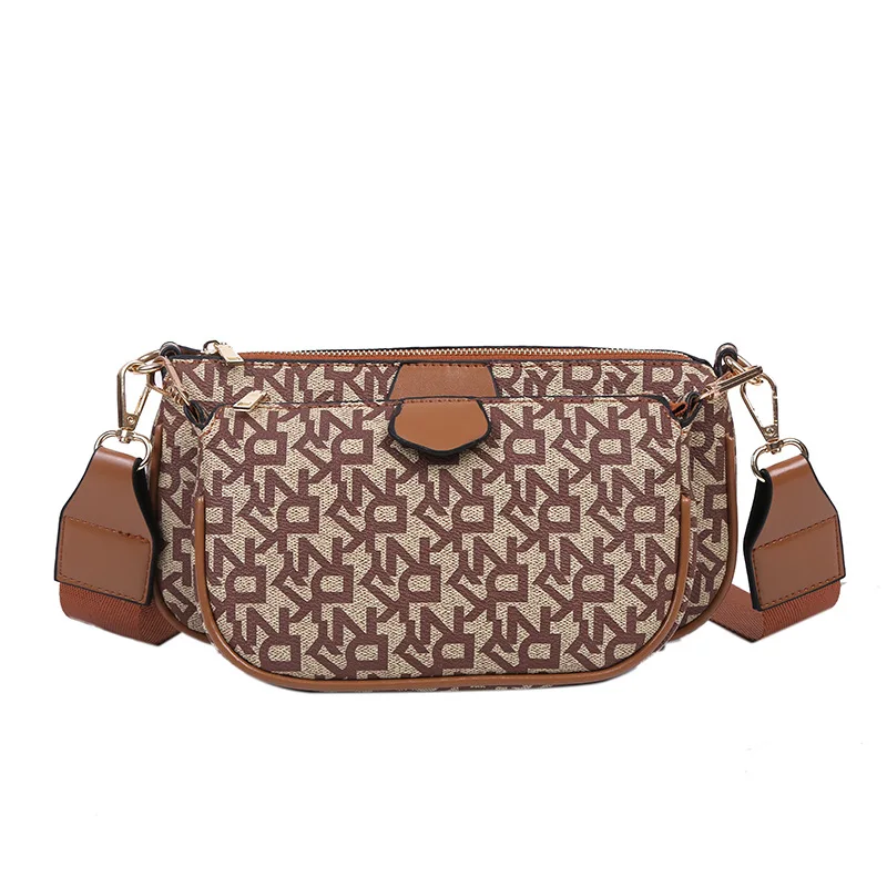 

2020 3 in 1 Fashion Baguette Bag For Women Shoulder Bag Brand Mahjong Bag Woman Crossbody Designer Handbag PU Leather Tote Bags