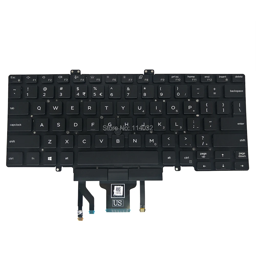 ua teclado para dell latitude preto com ponteiro