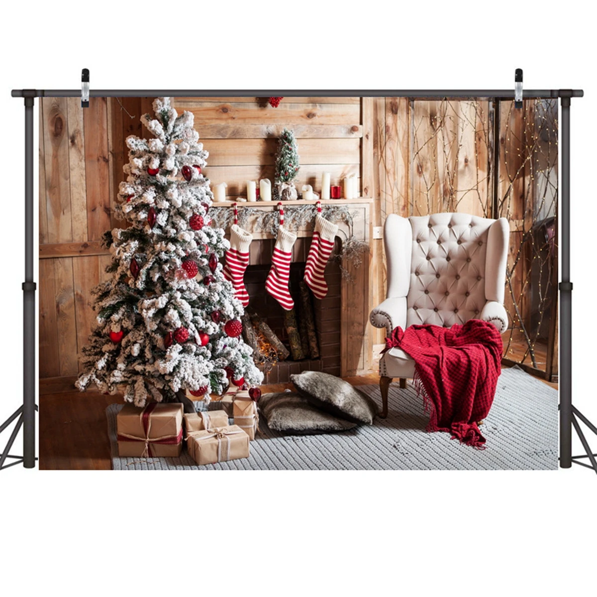 Виниловый тканевый фон для рождественской фотосъемки Зимний снег рождественская елка фотобудка фоны для студийной фотосъемки