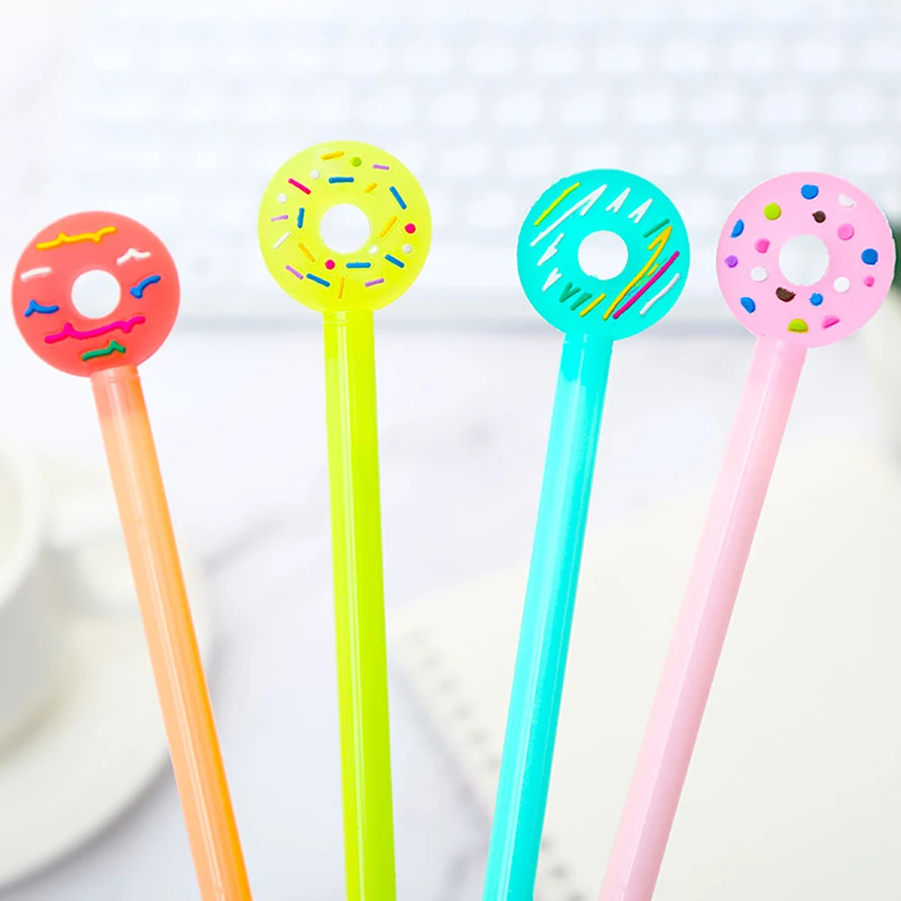 Set of 4 I Cute Donut Gel Pens I Kawaii Stationary