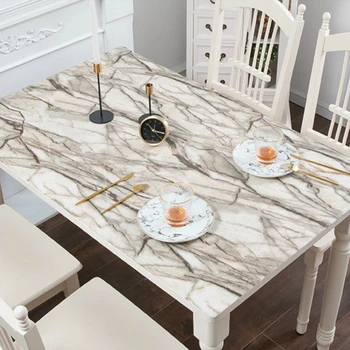 

marble printing manteles para mesa rectangulares covers PVC square table cloth for dining living room home decoration DW302