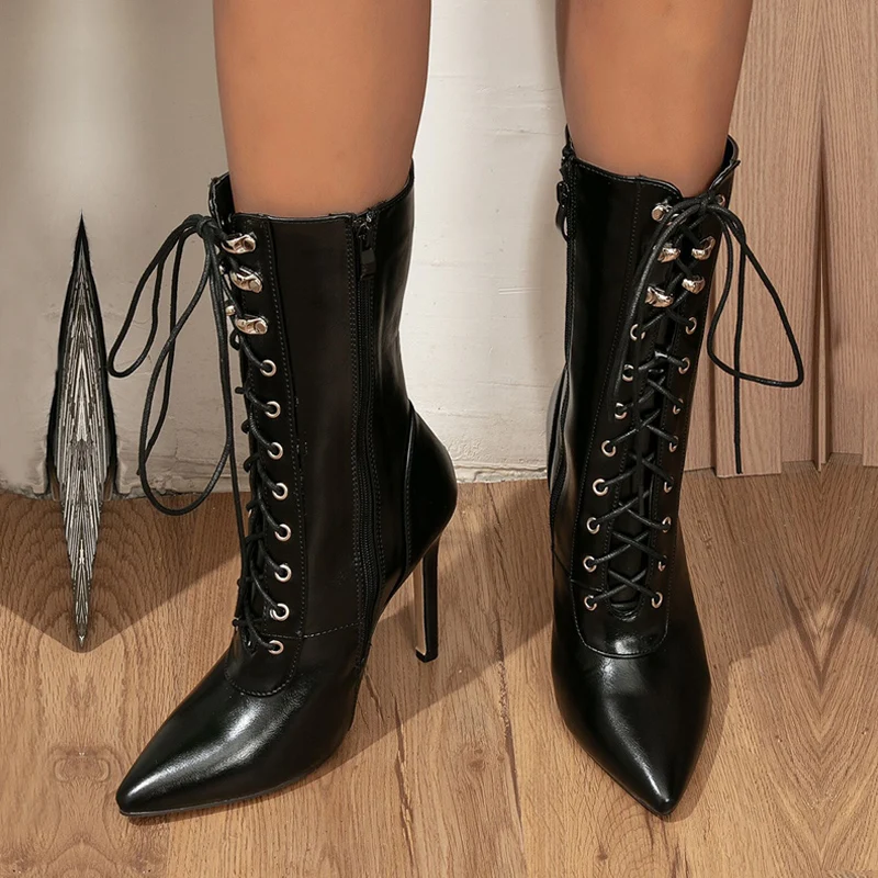 Sexy Thigh High Boots Women's Black Platform Faux Fur Buckle Detail Over  Knee High Heel Boots - Milanoo.com