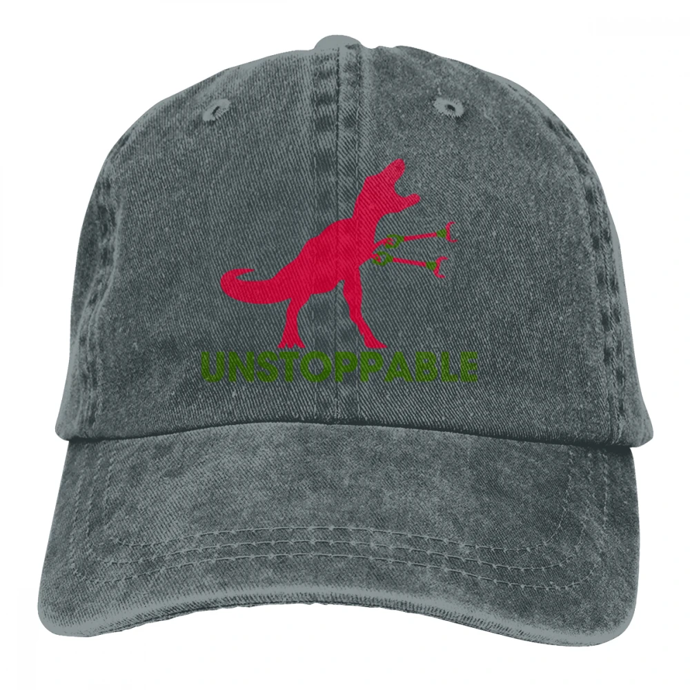 Unstoppable T-rex Casquette черные унисекс Мужские Женские джинсовые бейсболка с ремешком кепки Регулируемая шляпа для гольфа папа