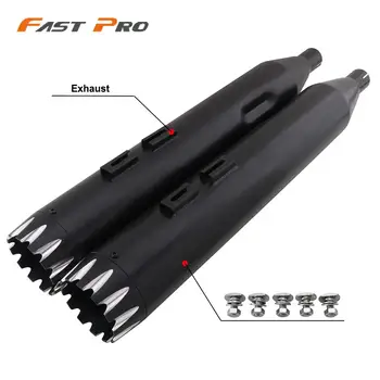 

Motorcycle Slip-on Muffler Exhaust Pipe For Harley TOURING BAGGERS DRESSERS STREET ELECTRA ROAD KING 1995-2016