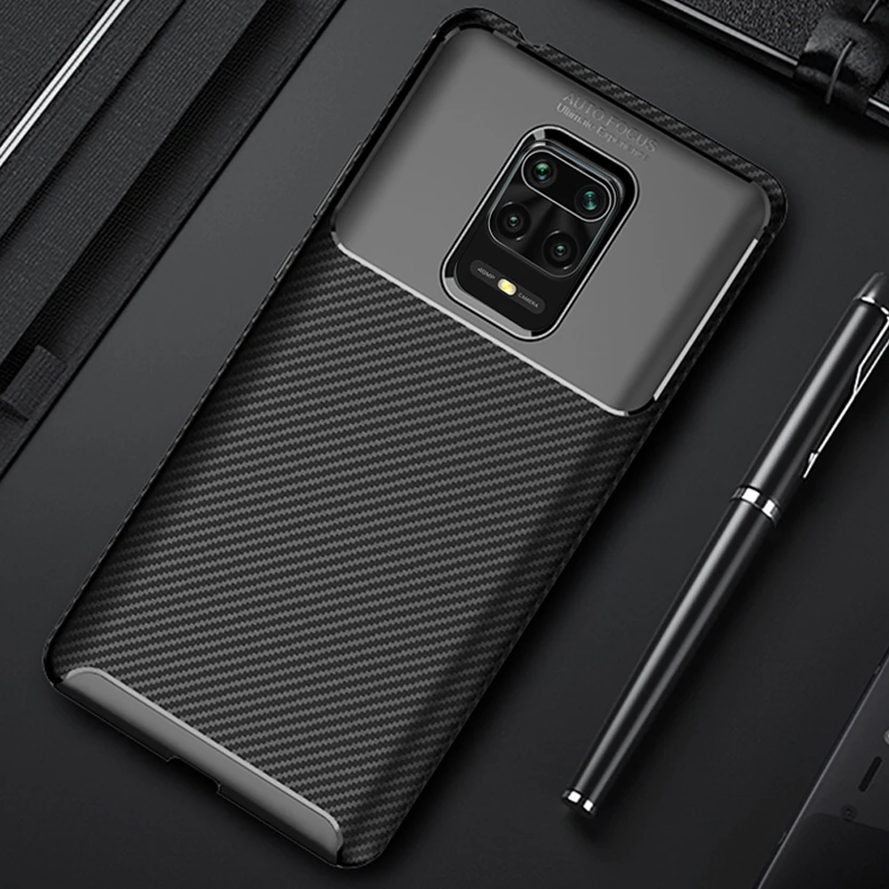 

For Xiaomi Redmi Note 9S 9 S Case Carbon Fiber Cover Shockproof Phone Back Case on For Redmi Note 9 S Note 9 Pro Max Soft Cover