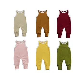 

Baby Girls Romper Newborn Toddler Kids Baby Rompers 2020 Infant Sleeveless O-neck Rompers Jumpsuits Baby Boys Pajamas One-Pieces
