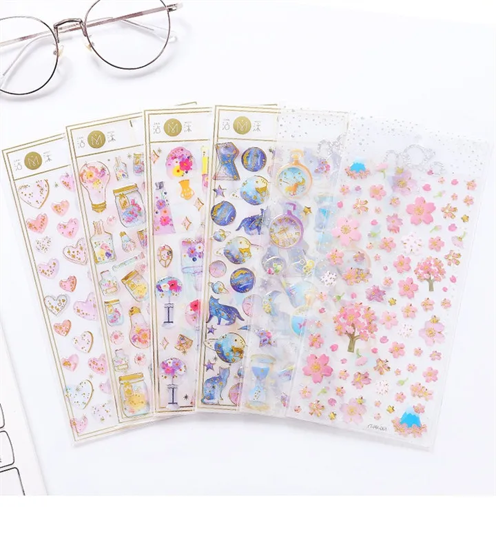 1  Transparent Three-Dimensional Dream Epoxy Crystal Stickers For Women Fashion Diy Jewelry Mobile Phone Shell Decor Sticker