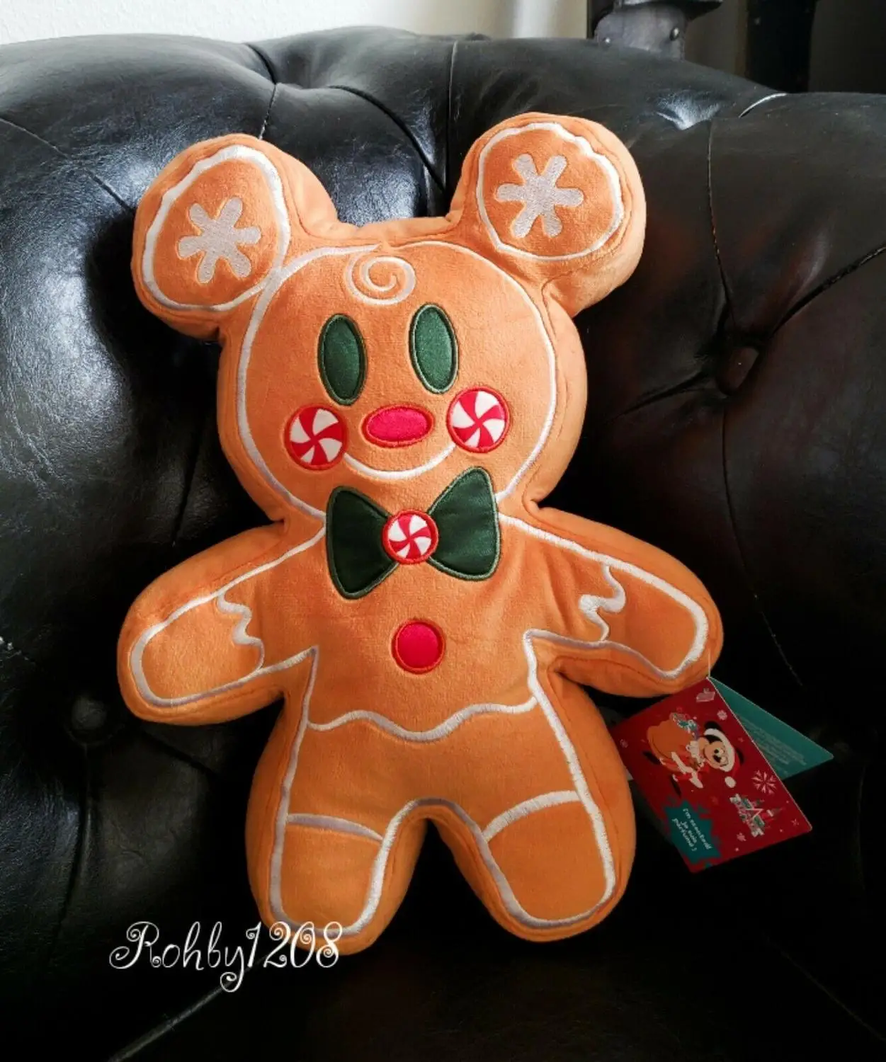 Christmas 2020 Mickey Gingerbread Cookie Scented Plush Pillow - New