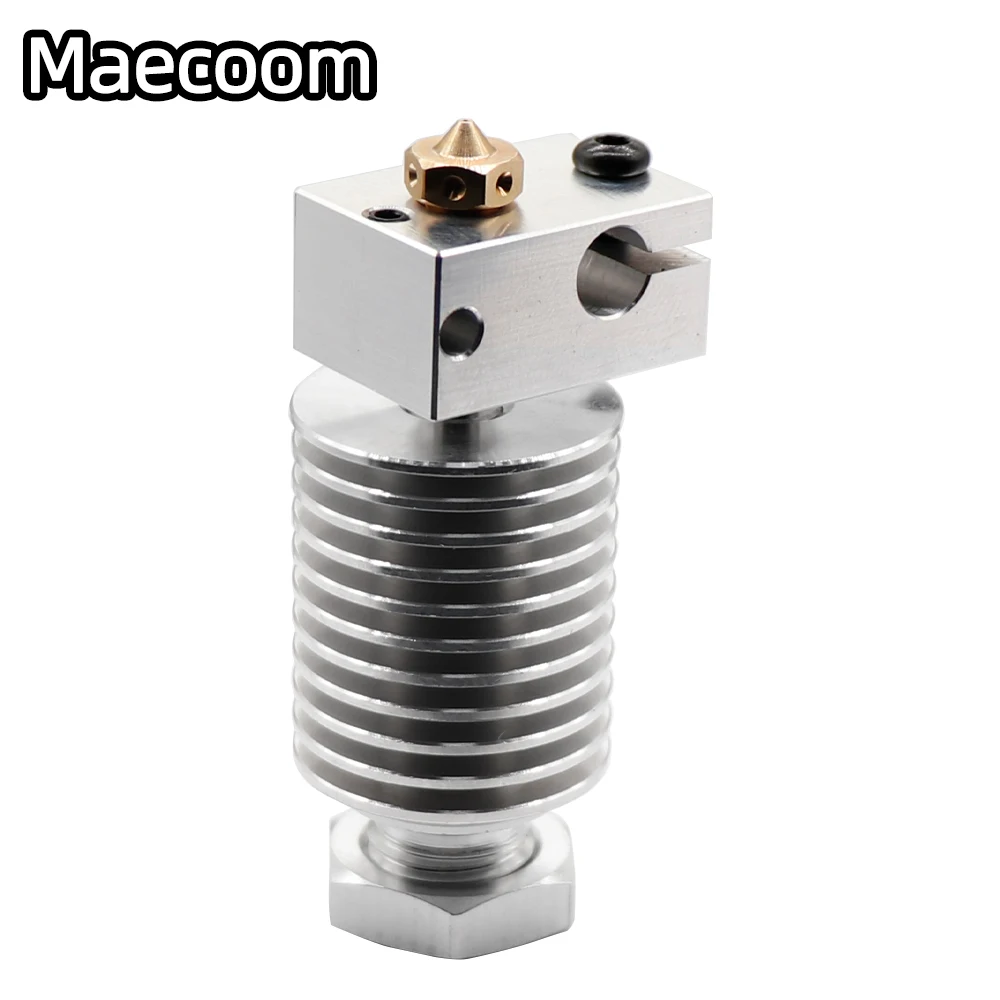 

V6 Threaded HeatSink V6 Hotend Remote Bowen Print J-head Hotend Heater Block Heat Break for E3D HOTEND for PT100 Titan Extruder