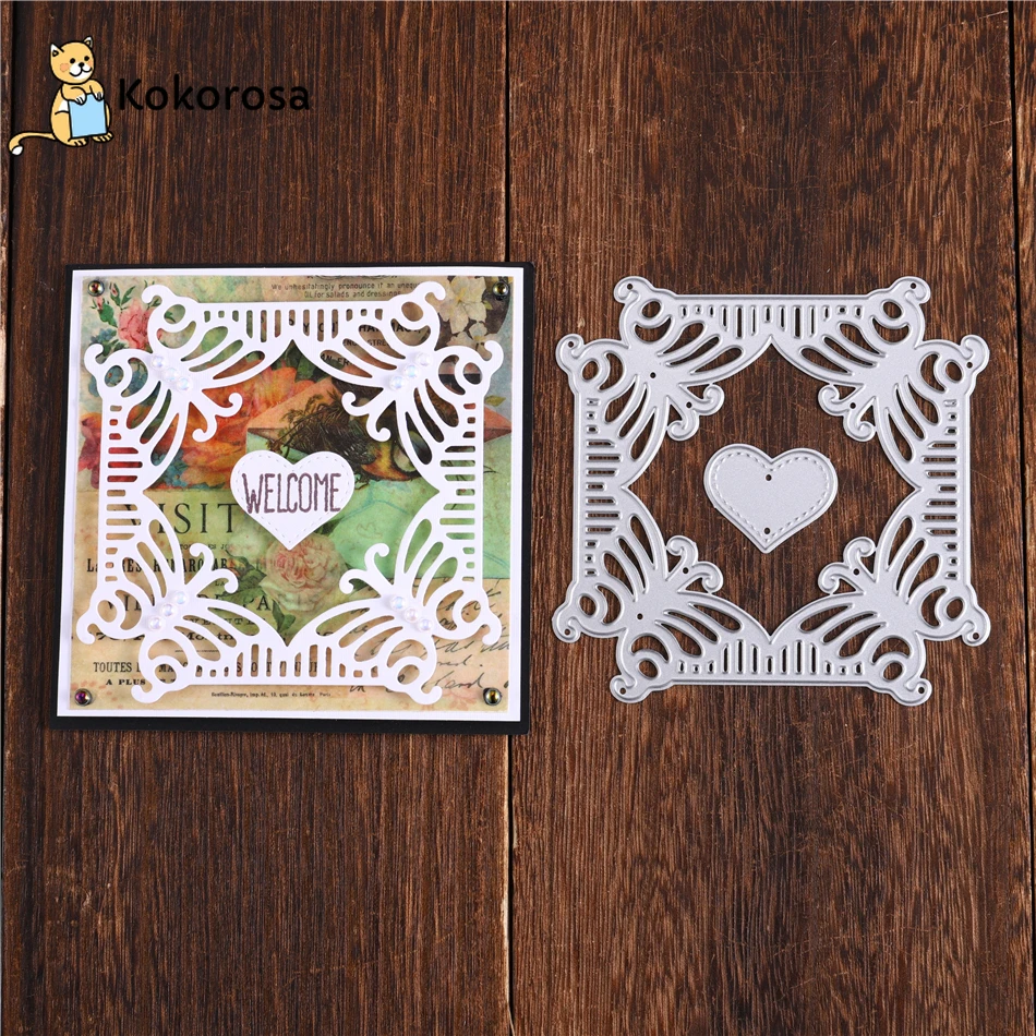 

Kokorosa Butterfly Corner Frame Metal Cutting Dies Craft Dies Scrapbooking Album Card Making Embossing Stencil Die Cut Decor