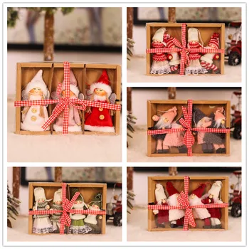 

1 Box Christmas Angel Doll Pendant Christmas Tree Decoration New Year 2021 Christmas Decoration for Home Navidad Decor Xmas Gift