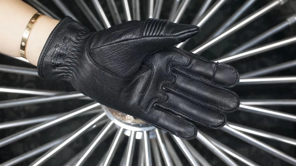 UBGLYBROS UBG53 distressed leather glove touchscreen blk 2