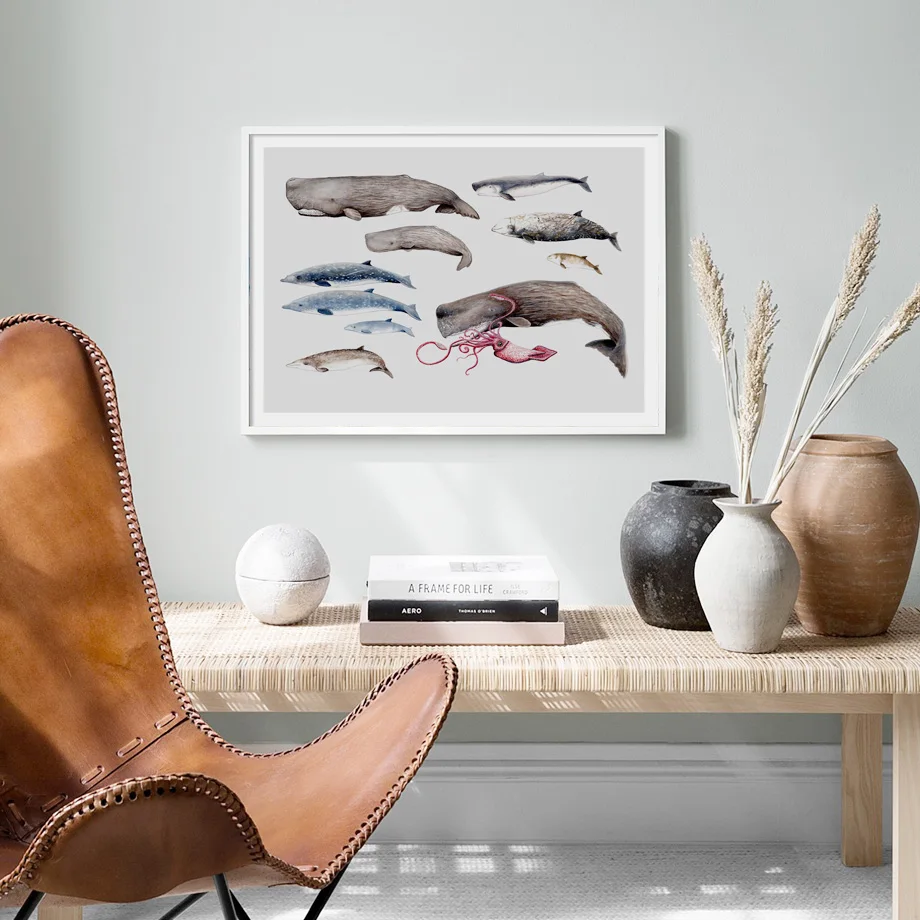 Whale-Dolphin-Marine-Life-Animals-Art-Prints-Wall-Art-Canvas-Painting-Nordic-Posters-And-Prints-Wall (1)