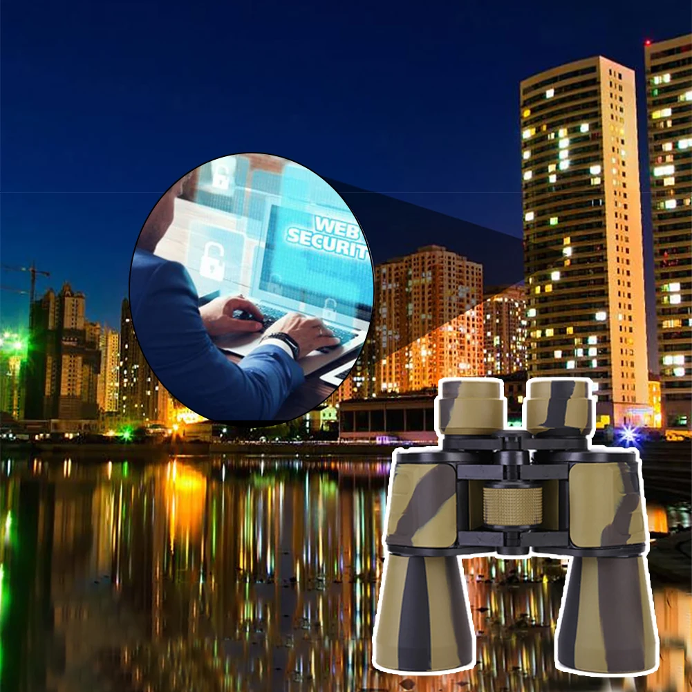 

20x50 Night Vision Travel Non Infrared Visual Outdoor Long Range Camping Telescope Sightsee Hunting Wide Angle HD Binocular