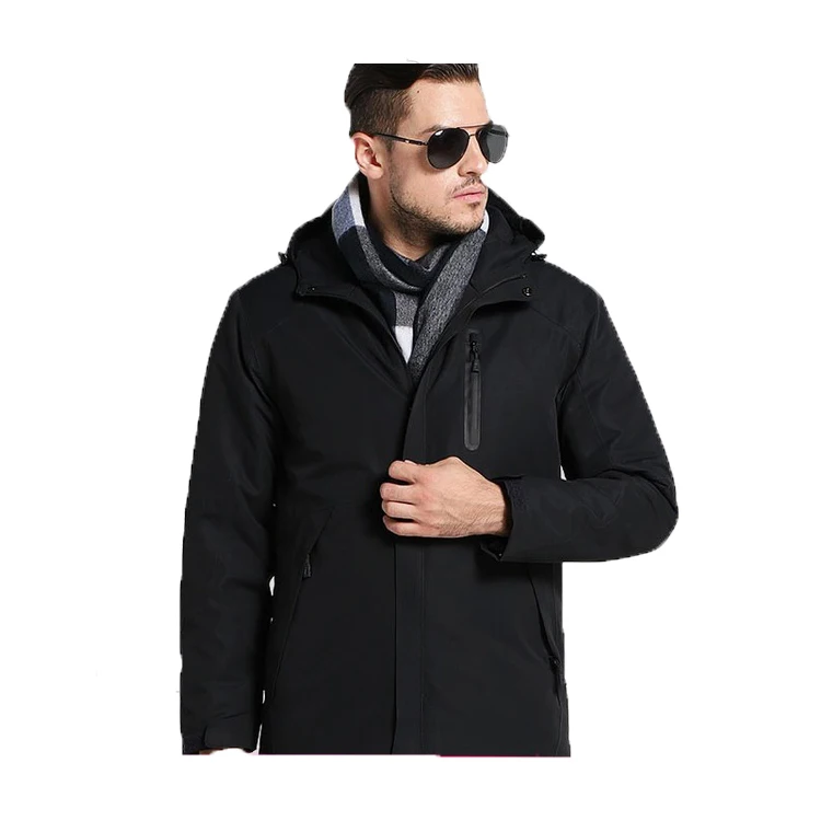 Зимние толстые походные куртки, теплая хлопковая верхняя одежда, мужские и женские уличные водонепроницаемые ветрозащитные пальто, пара альпинистских лыжные куртки - Цвет: black men