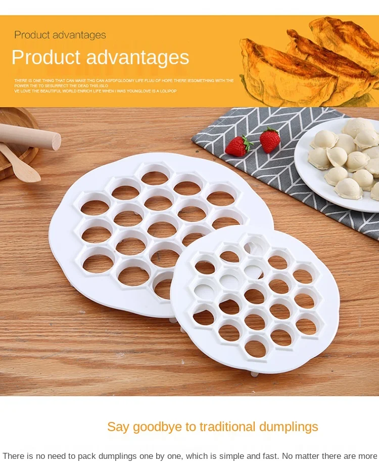 H7769b2fc342248e4afeb702ce671b4c0f 19 Holes Dumpling Maker Dough Press Ravioli Making Mould Mold DIY Pasta Form Hot Kitchen Accessories