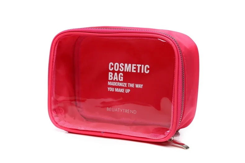 XZP Transparent Cosmetic Bag PVC Women Zipper Clear Makeup Bags Beauty Case Make Up Organizer Storage Bath Toiletry Wash Bag