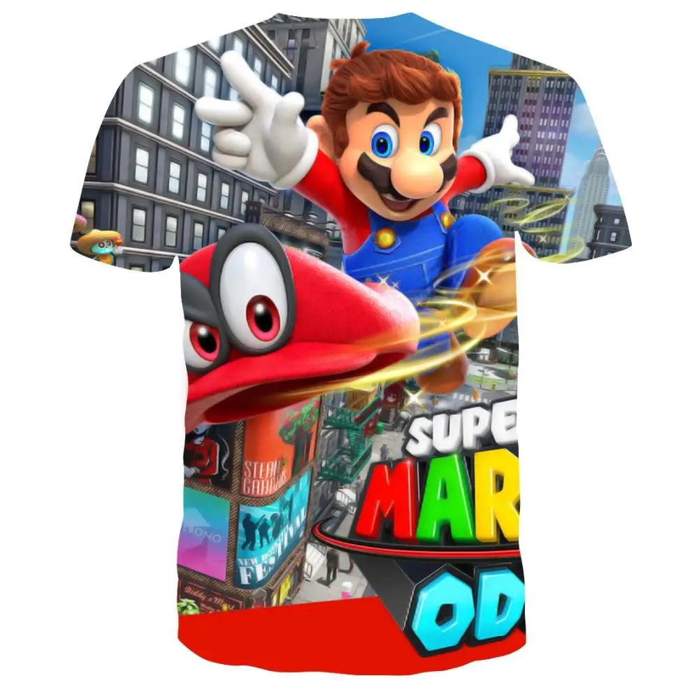 Последняя видеоигра Super Mario Bros. Футболка с 3D принтом унисекс, аниме, мультфильм, игра, крутая игра, Марио, футболка, повседневный стиль