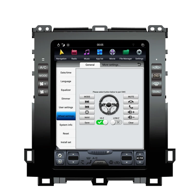 Clearance NAVITOPIA 10.4inch 4G+64GB Tesla Style Vertical Screen Android 8.1 Car DVD GPS Navigation for Toyota Prado 2002-2009 15