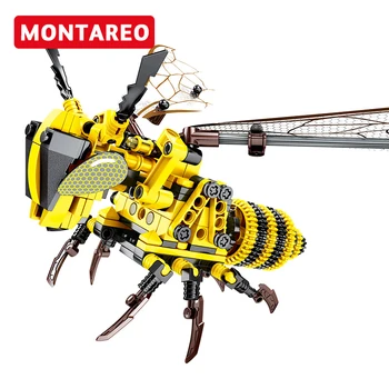 

Technic Compatible Insect Model blocks Hornet Bumblebee Assemble Construction Building Blocks Brick Education Kits Kid Toys gift