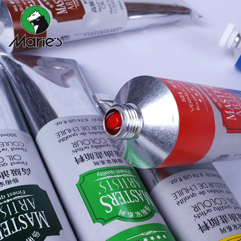 Marie's 200ml Paint Tool Painting Art Supplies Artist Student Drawing Art Color Paint Supplies Professional Oil Paints 50 Color