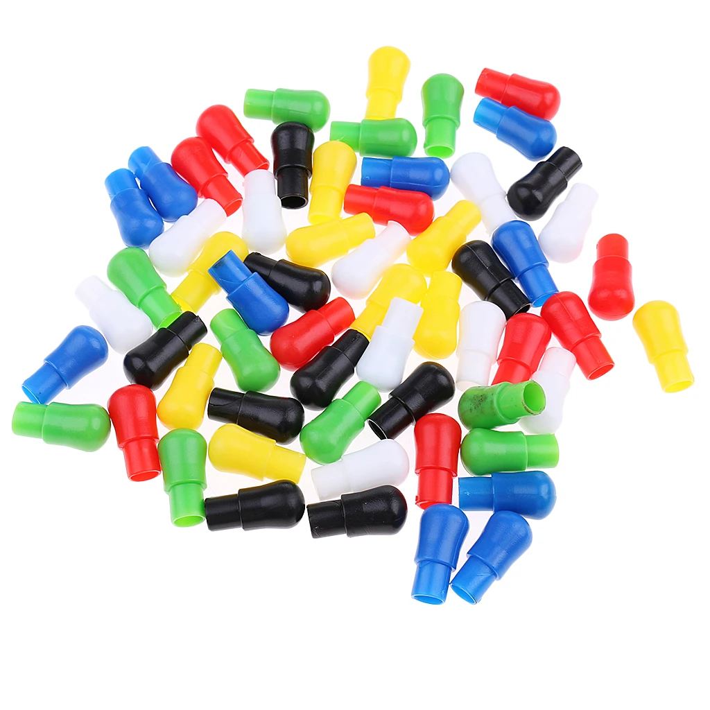 60pcs Chinese Checkers Pieces Only, 0.9 inch Plastic Chess Pegs Replacement - Multicolor