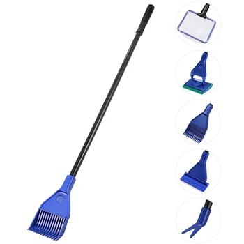 

Aquarium Fish Tank Cleaning Set 5 in 1 cleaning kit (Net + Rake + Scraper + Fork + Sponge)