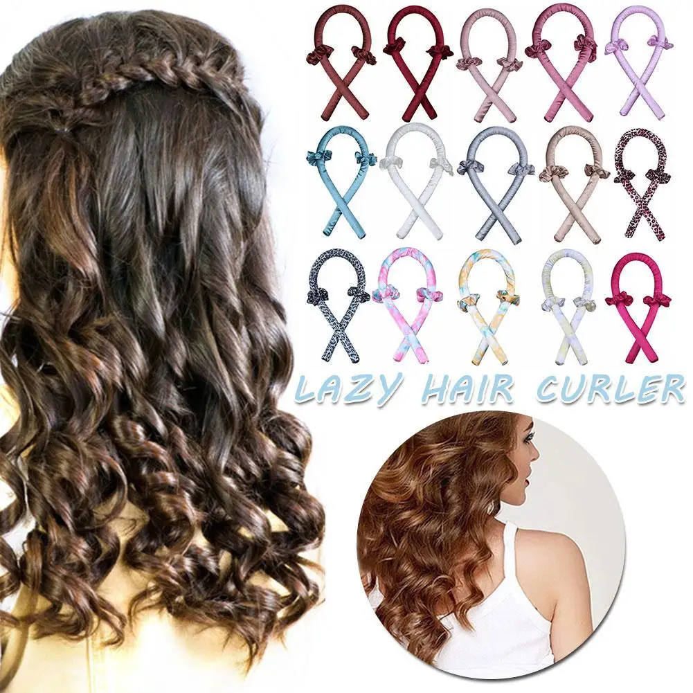 Varilla rizadora sin calor, juego de rizador perezoso de espuma + plástico + tela, para cabello suave y brillante, herramientas de estilismo, 1 ud.