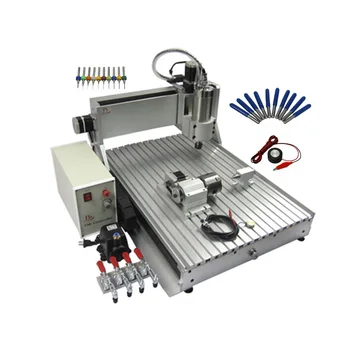 

Big work area 6090 cnc milling cutting machine 1.5KW water cooling spindle for metal aluminum stone