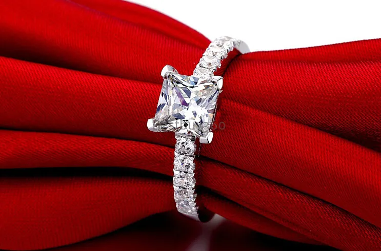 

1 Carat Pure 925 Silver Simulation NSCD Sona Man Made Diamant S925 Ring Size Customizable US Size From 4 To 12 (JSA)