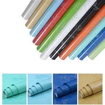 

New Waterproof Self Adhesive PVC Vinyl Wallpaper Sticker Roll For Kitchen Furniture Desktop Fridge Wall Modern Home Decorative