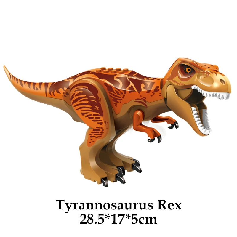 Jurassic Dinosaur World Brutal Raptor T-Rex Triceratops Indominus Rex Model Building Blocks Dino Velociraptor Figure Bricks Toys 6