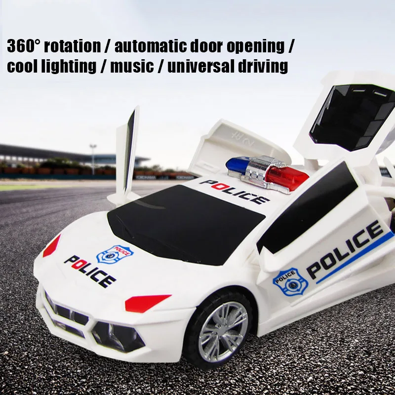 Children's Electric Universal Car with Light Music Free Rotating Boy Toy for Christmas Birthday Gift Hot Sale