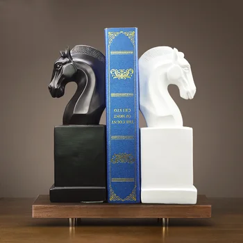 

Modern Nordic Stylish Resin Horse Sculpture Artware Book Support