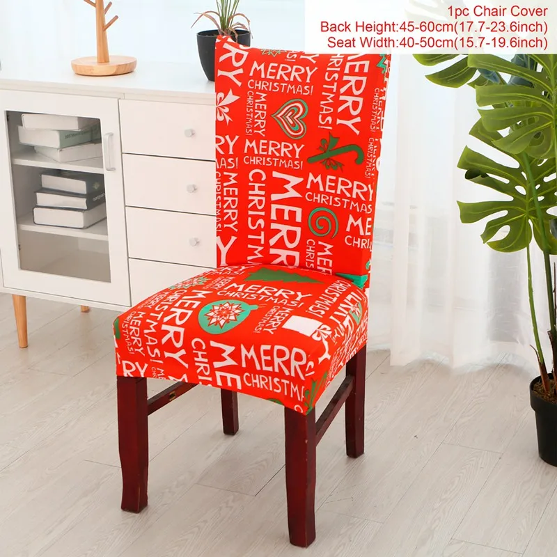 Рождественские украшения на стул, рождественские украшения на стол, рождественские украшения для дома, Navidad, подарки на год - Color: Chair Cover 5