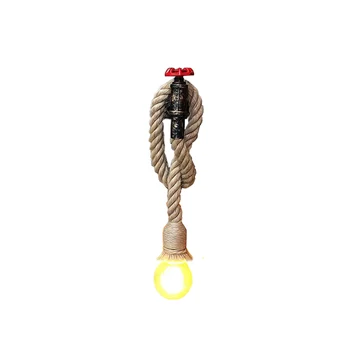 

Hand-woven Hemp Rope Antique Sconce Wall Lights Fixture Indoor Corridor Decorative Vintage Wall Lamp Applique Murale Luminaire