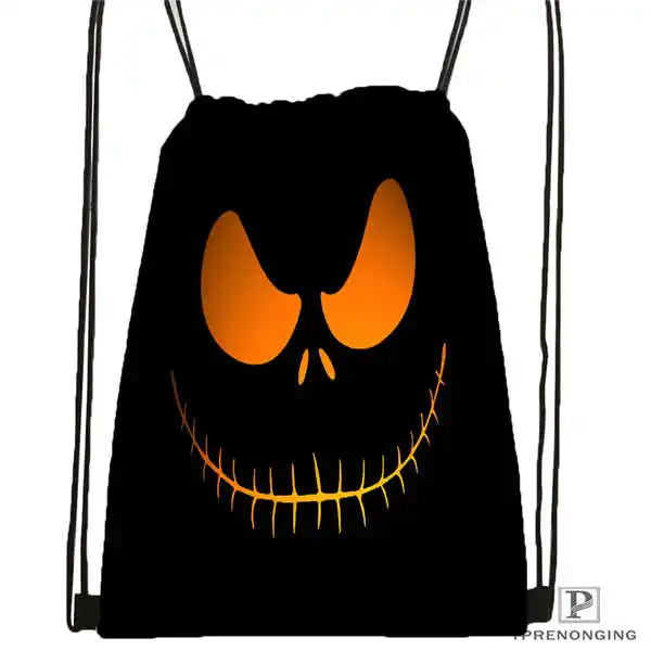 Drawstring Backpack Пользовательские Кошмар. Перед. Рождественская походная сумка на шнурке милый рюкзак для детей(черная спинка) 31x40 см#180531-03-27 - Цвет: Drawstring Backpack
