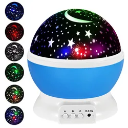 Projecteur LED rotatif d'étoiles et de galaxie, luminaire décoratif d'intérieur, idéal pour la chambre d'un enfant ou comme cadeau de noël 