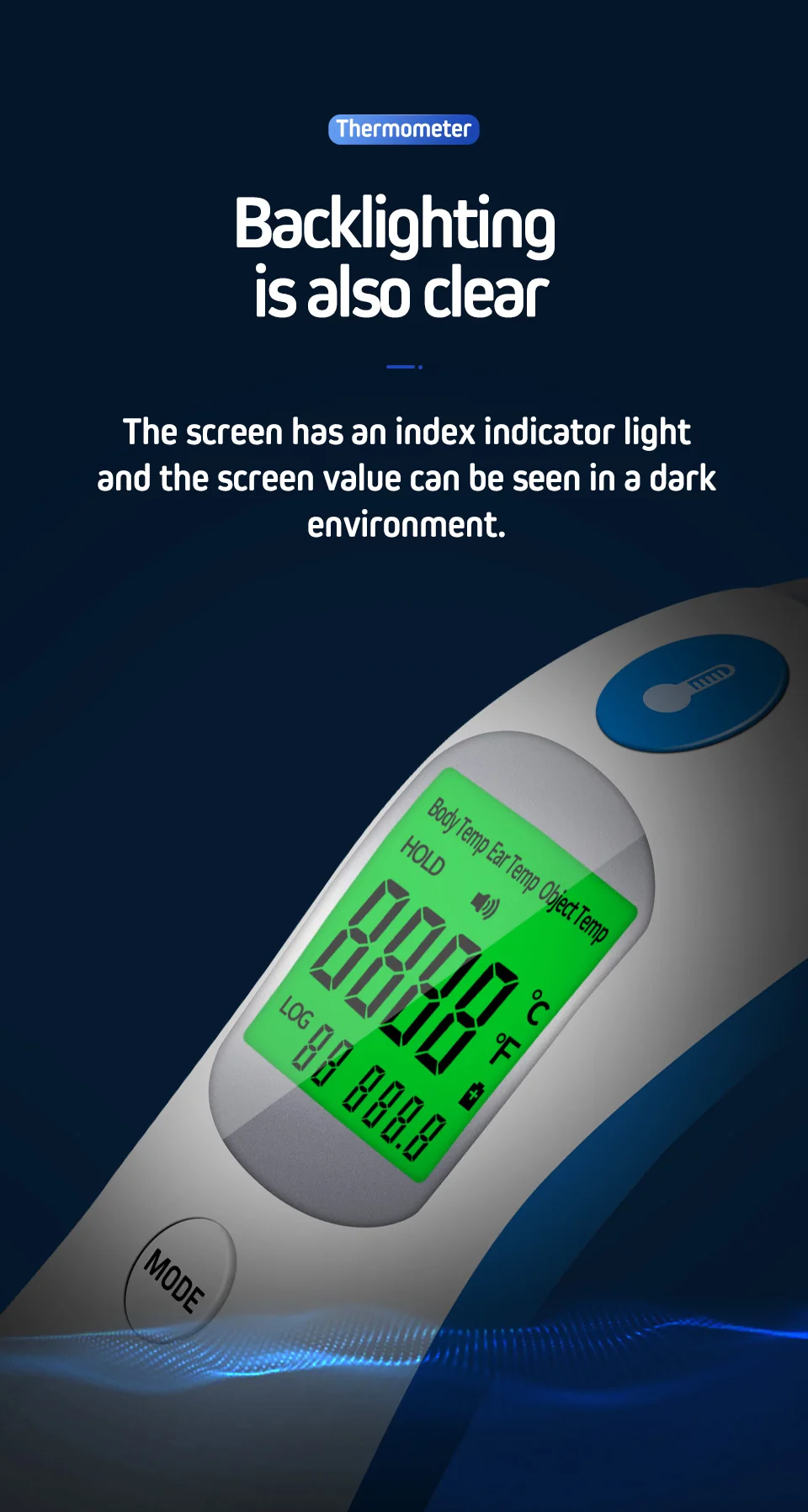 Многофункциональный цифровой термометр для измерения температуры тела для взрослых Бесконтактный инфракрасный термометр для маленьких, прикладываемые к уху, лбу, ЖК-дисплей Электрический термометр для измерения температуры тела
