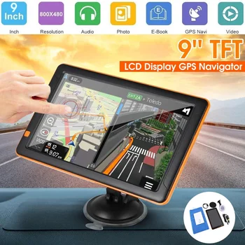 

Audew 7"/9'' HD Car GPS Navigation TFT LCD 256MB 8G Europe/North America/Australia Map Car GPS Navigator Sat Nav Universal Truck