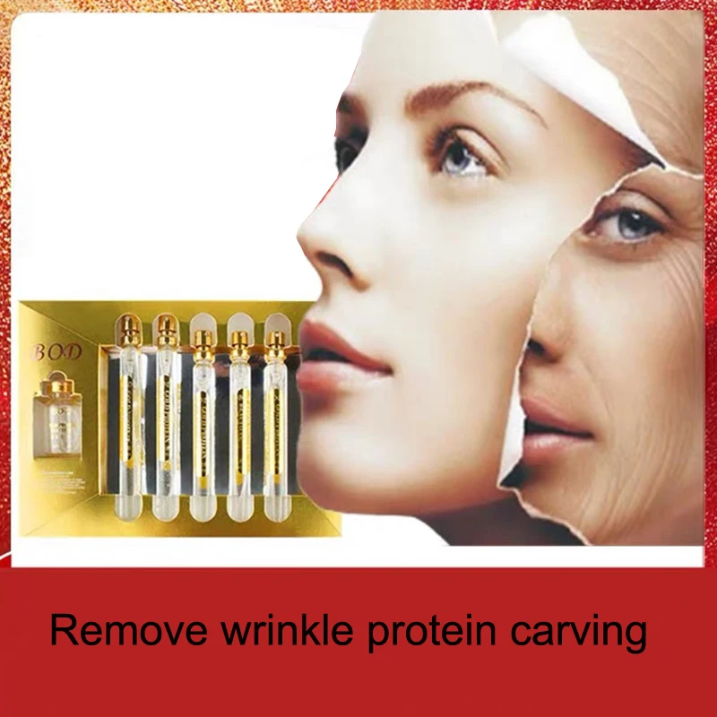 

5*15ml Gold Protein Peptide Serum Brighten skin colour Firming Desalt Wrinkles Fine Lines Removal Combination Set