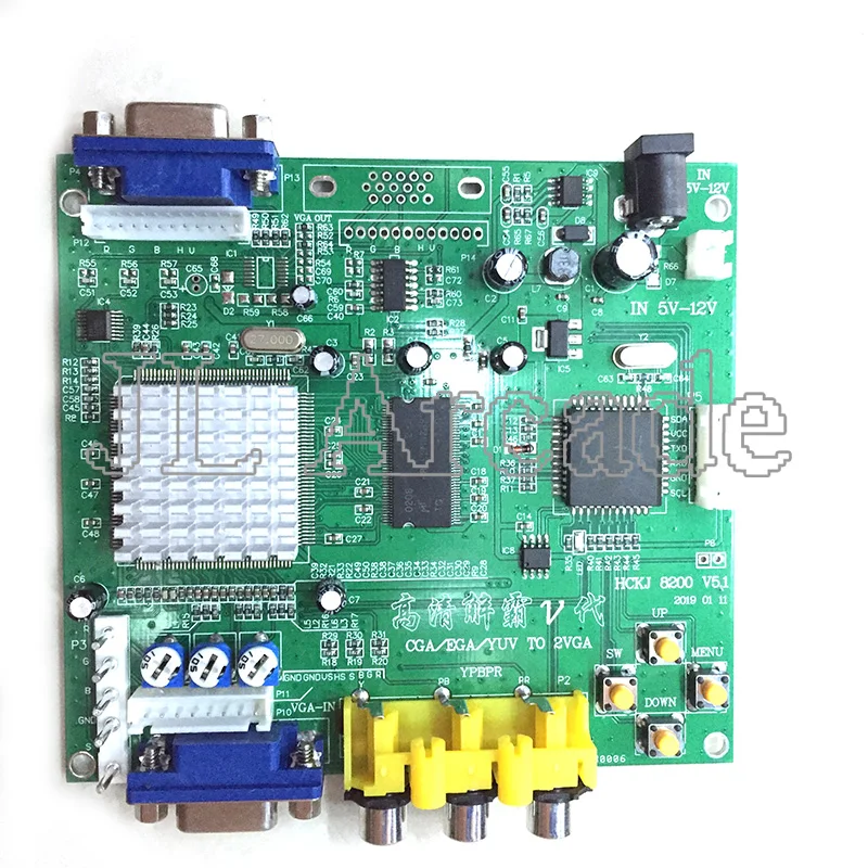 Аркадная игра RGB/CGA/EGA/YUV К двойной VGA HD видео конвертер адаптер доска GBS-8220