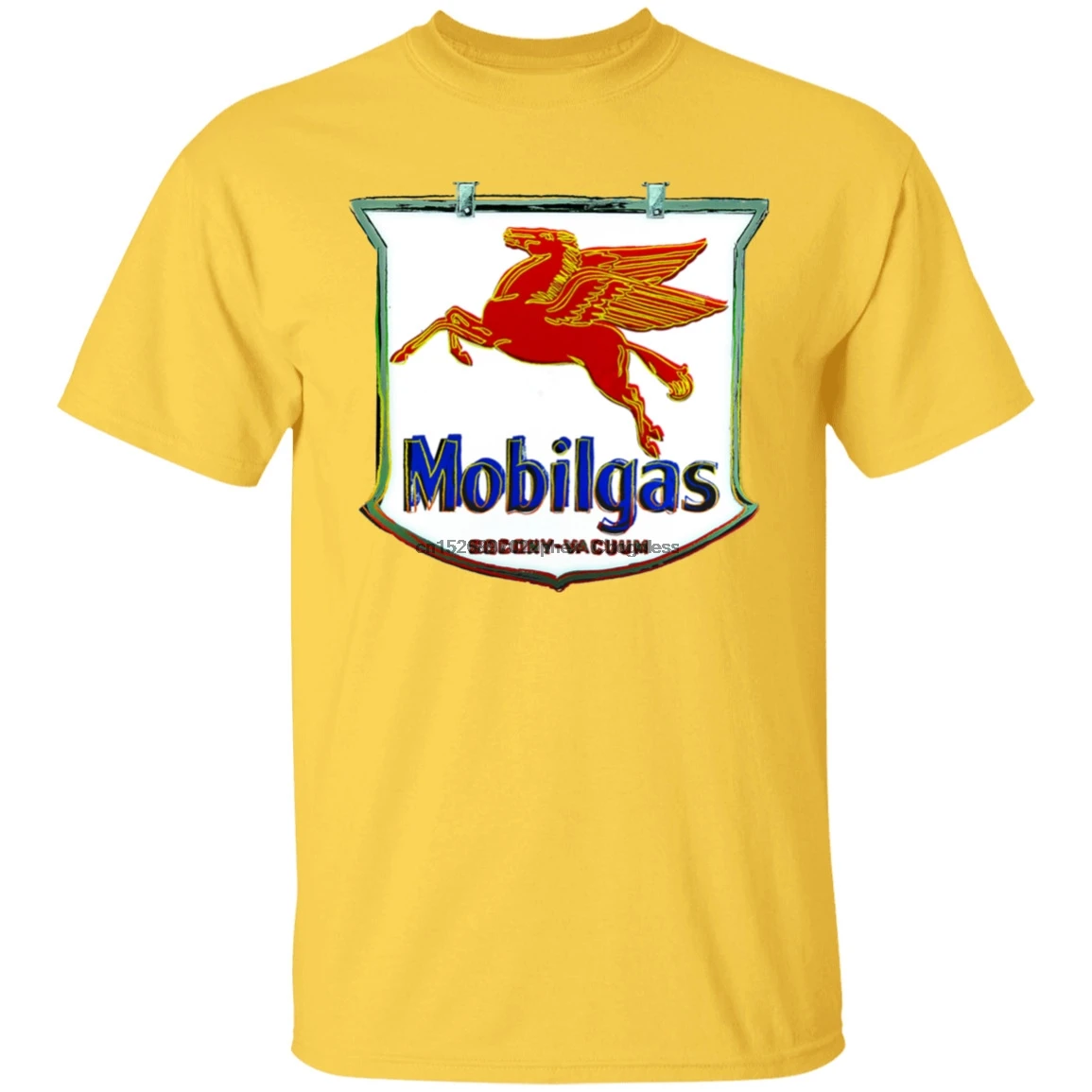 Поп-Арт Ретро Mobilgas Pegasus Horse Warhol 1960-х годов футболка Автомобильная G | Мужская одежда