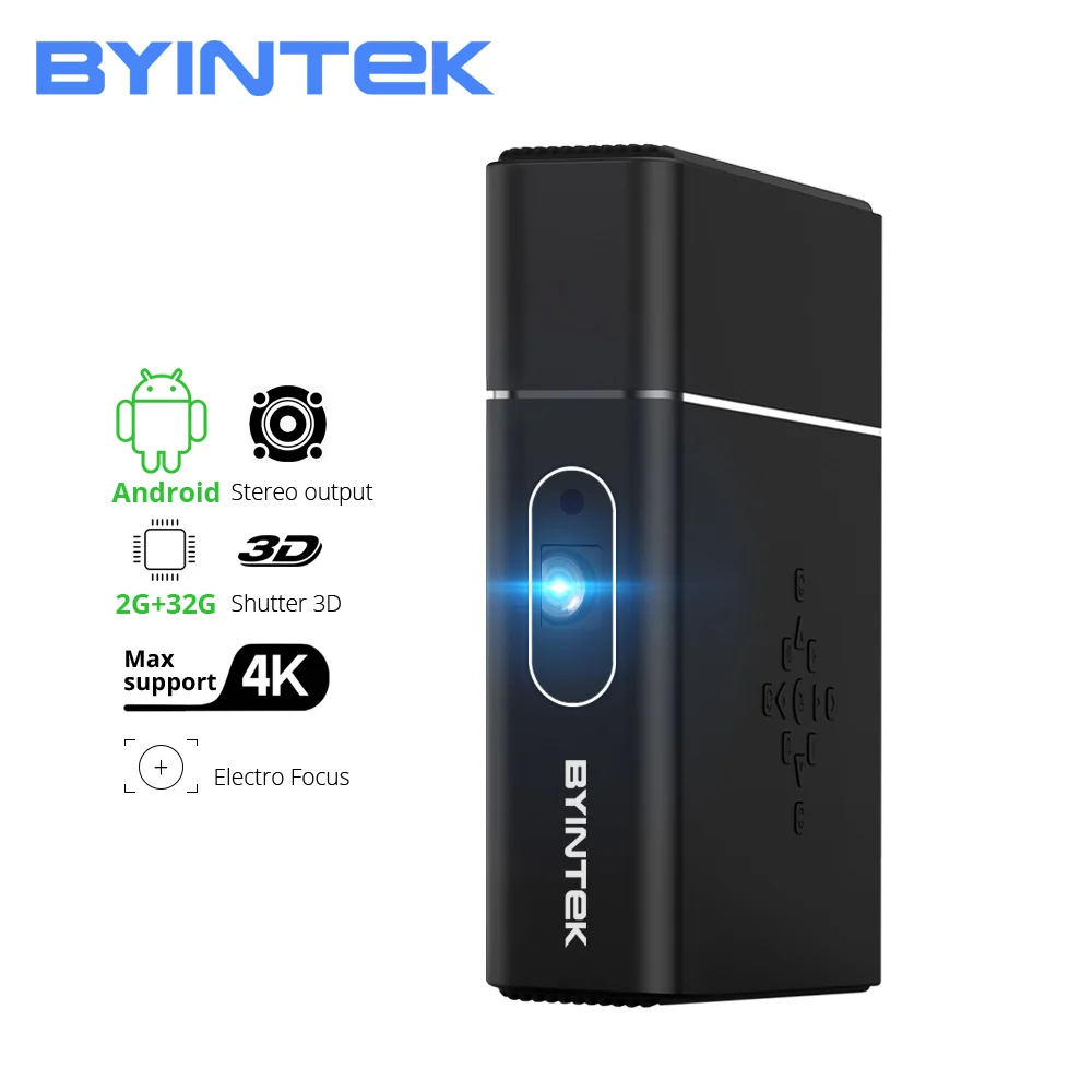 BYINTEK U30 Full HD 1080P 3D Android портативный мини смарт WIFI лазерный проектор 300 дюймов для