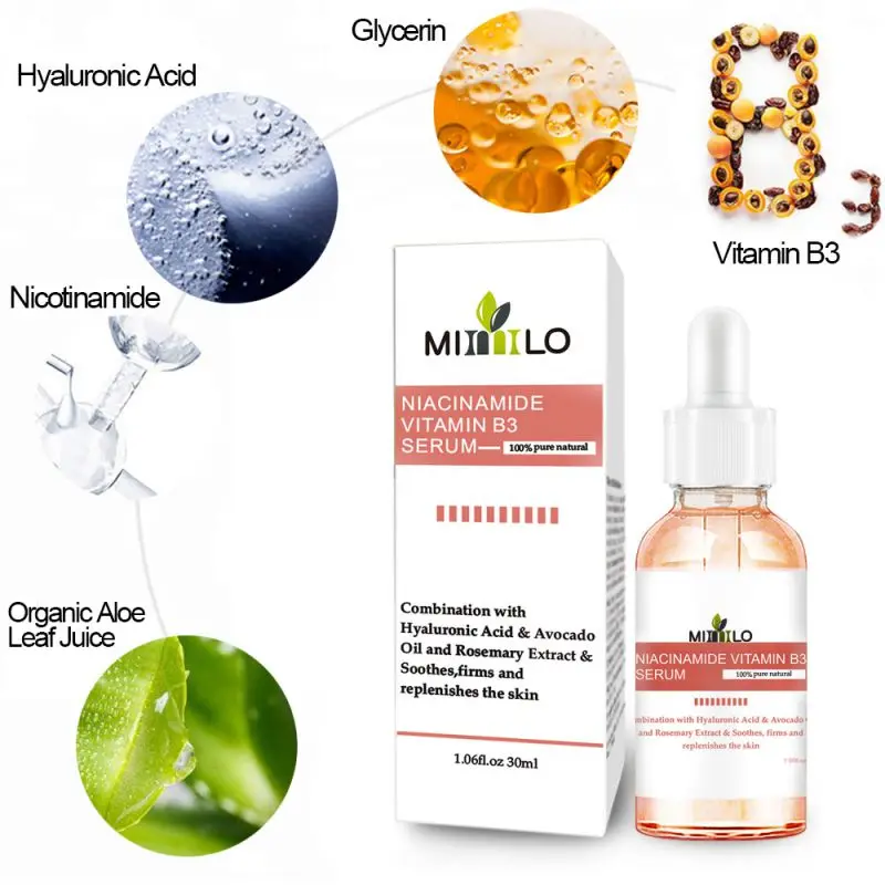 Niacinamide Essence увлажняющий отбеливающий Осветляющий веснушки осветляет цвет кожи осветляет тонкие линии Сыворотка против морщин
