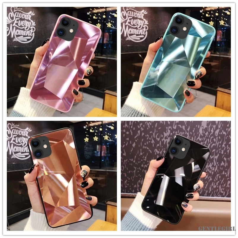 3D Алмазный зеркальный чехол для телефона iPhone 6 6s 7 8 10 SE X XR XS Plus яркие цвета